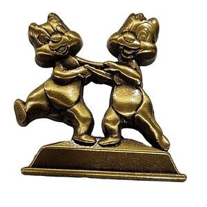 Disney Pin CHIP DALE Golden Statue Magic Kingdom Park Annual‎ Passholder 112578